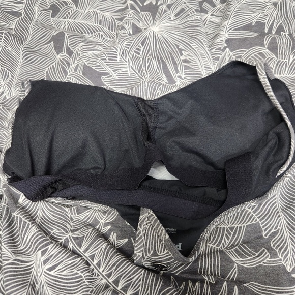 PrAna Ayla Racerback Tank Dress Black Fronds Print Stretch Knit - Picture 5 of 6